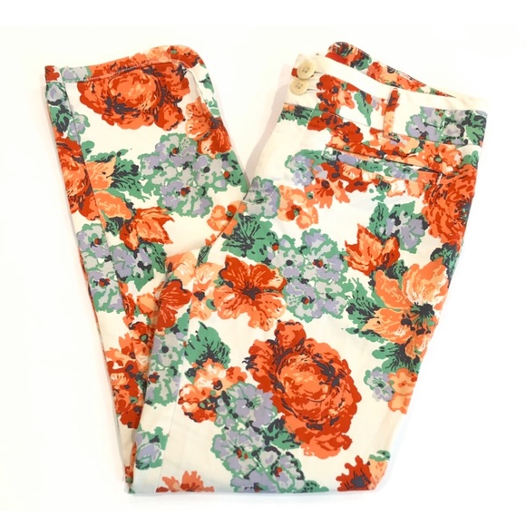 Anthropologie Cartonnier Floral Crop Pants - Picture 5 of 12